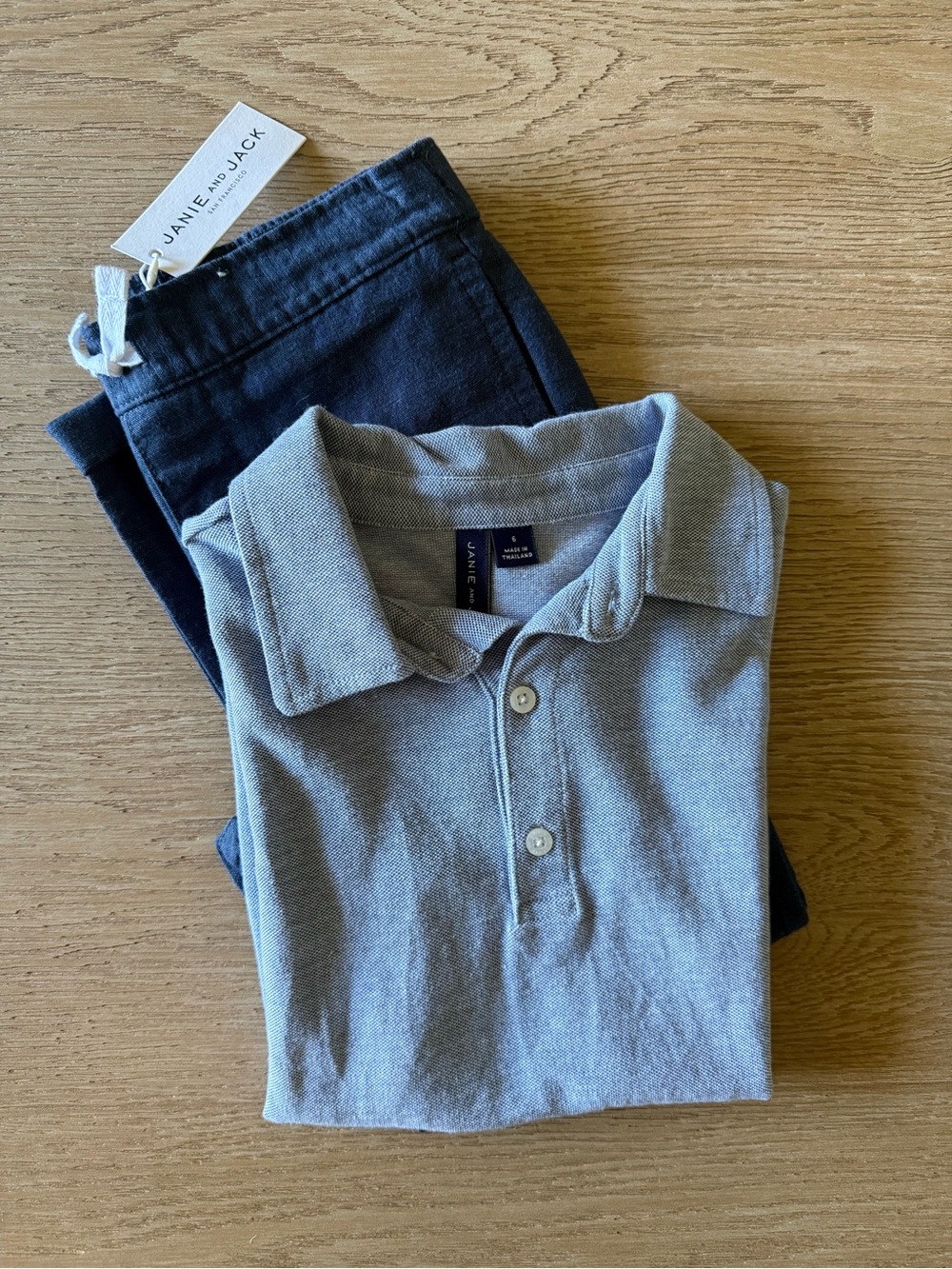 Janie and Jack Boys Sz 6 Navy Polo Shirt